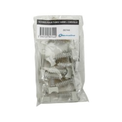 Lot de 10 fixes pour tube et chevilles, diam. 16 x L.75 mm