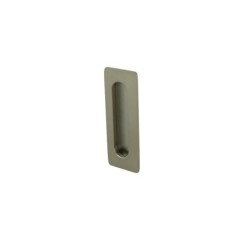 Poignée Porte Coulissante Rectangle Zamak Nickelé, Gris