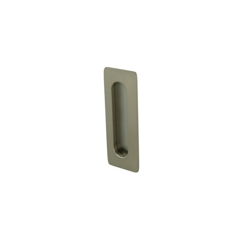 Poignée Porte Coulissante Rectangle Zamak Nickelé, Gris