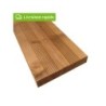 Lame de terrasse oka 2400x145x27mm bois marron