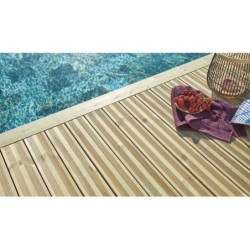 Lame de terrasse kuhmo2 2400x120x21mm pin vert classe 4