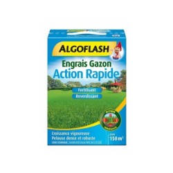 Engrais gazon action rapide ALGOFLASH 3 kg 150 m²