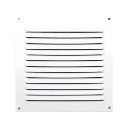 Grille d'aération aluminium laqué, L.15 x l.15 cm