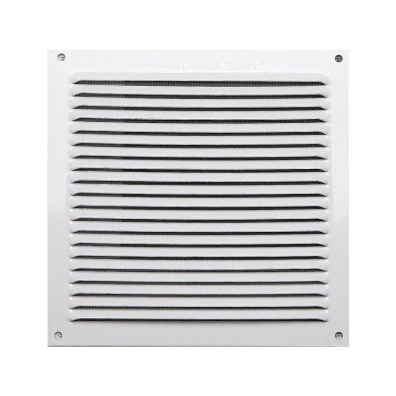 Grille d'aération aluminium laqué, L.17 x l.17 cm