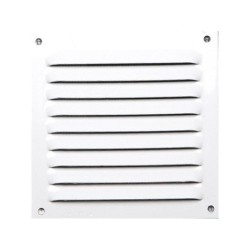 Grille d'aération aluminium laqué, L.10 x l.10 cm