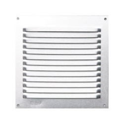 Grille d'aération aluminium anodisé, L.15 x l.15 cm