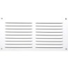 Grille d'aération aluminium laqué, L.10 x l.20 cm