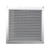 Grille d'aération aluminium anodisé, L.17 x l.17 cm