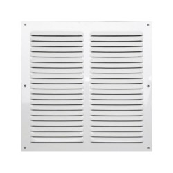 Grille d'aération aluminium laqué, L.25 x l.25 cm