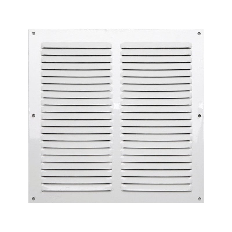 Grille d'aération aluminium laqué, L.25 x l.25 cm