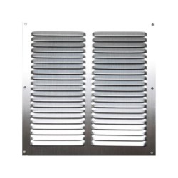 Grille d'aération aluminium anodisé, L.20 x l.20 cm