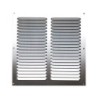 Grille d'aération aluminium anodisé, L.20 x l.20 cm