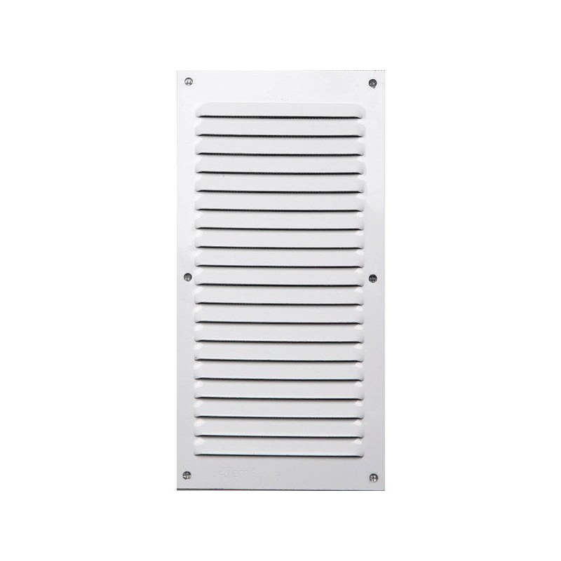 Grille d'aération aluminium laqué, L.20 x l.10 cm