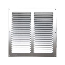 Grille d'aération aluminium anodisé, L.25 x l.25 cm