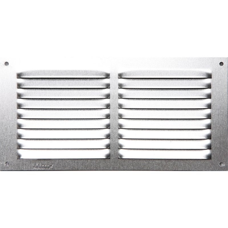 Grille d'aération aluminium anodisé, L.10 x l.20 cm