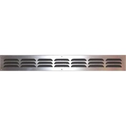 Grille d'aération aluminium, mat à visser, L.5 X L.40 Cm