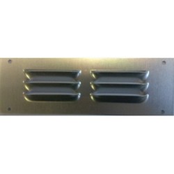 Grille d'aération aluminium anodisé, L.50 x l.8 cm