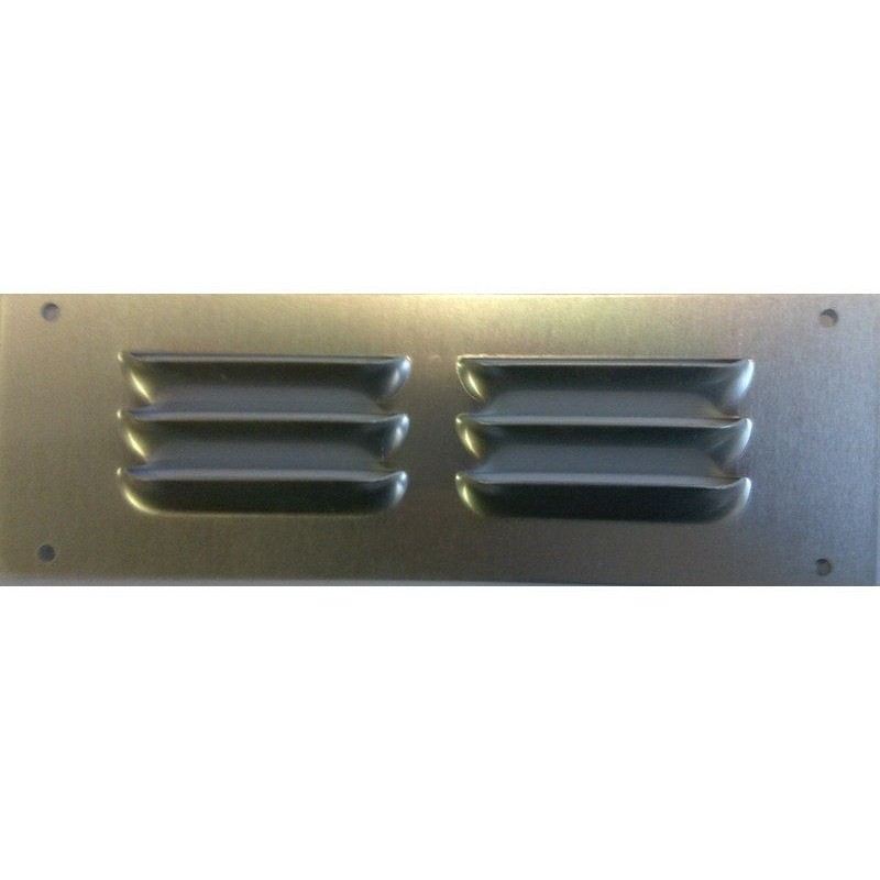 Grille d'aération aluminium anodisé, L.50 x l.8 cm