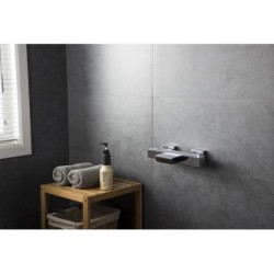 Mitigeur thermostatique de baignoire chromé chromé, ESSEBAGNO Encarre