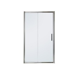 Porte de douche coulissante transparente, chromé, 120 cm, quad