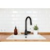 Mitigeur de cuisine avec douchette ESSEBAGNO ASCOTT, noir