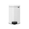 Poubelle De Cuisine 20 L À Pédale Brabantia Acier Inox Blanc