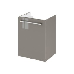 Meuble de salle de bains simple vasque, REMIX, l.45 x H.57.7 x P.35 cm, gris granit