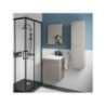 Meuble de salle de bains simple vasque, REMIX, l.45 x H.57.7 x P.35 cm, gris granit