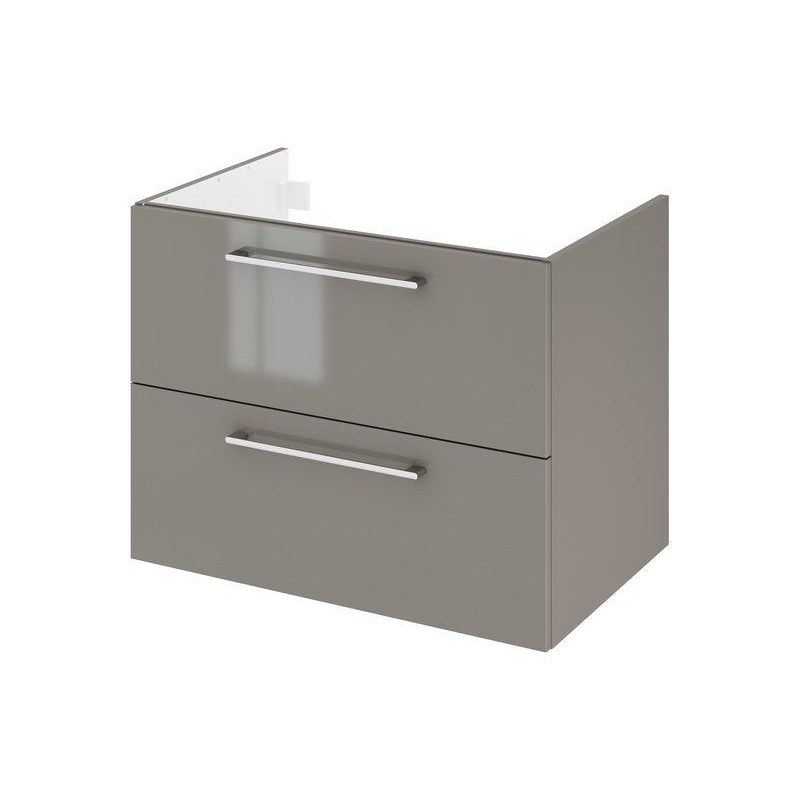 Meuble de salle de bains simple vasque L. 75 x H. 58 x P. 48 REMIX, gris granit, REMIX