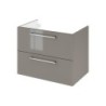 Meuble de salle de bains simple vasque L. 75 x H. 58 x P. 48 REMIX, gris granit, REMIX