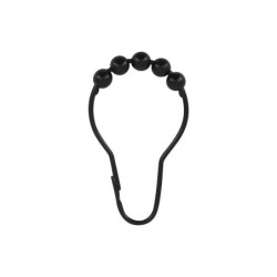 Lot de 12 anneaux de douche L. 7.5 cm, SENSEA noir