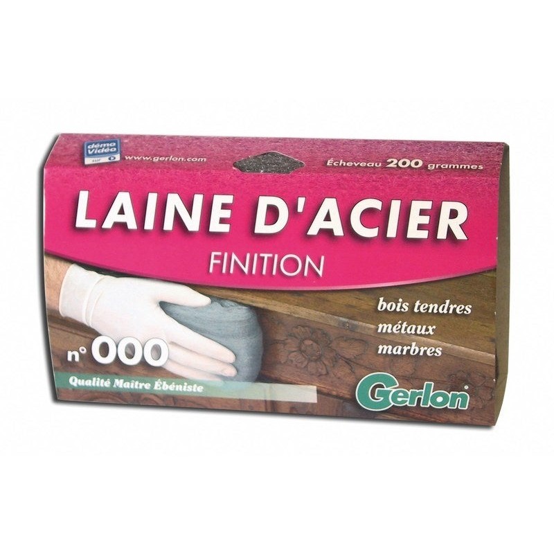 Laine D'Acier De Finition Gerlon N°000, 200 G