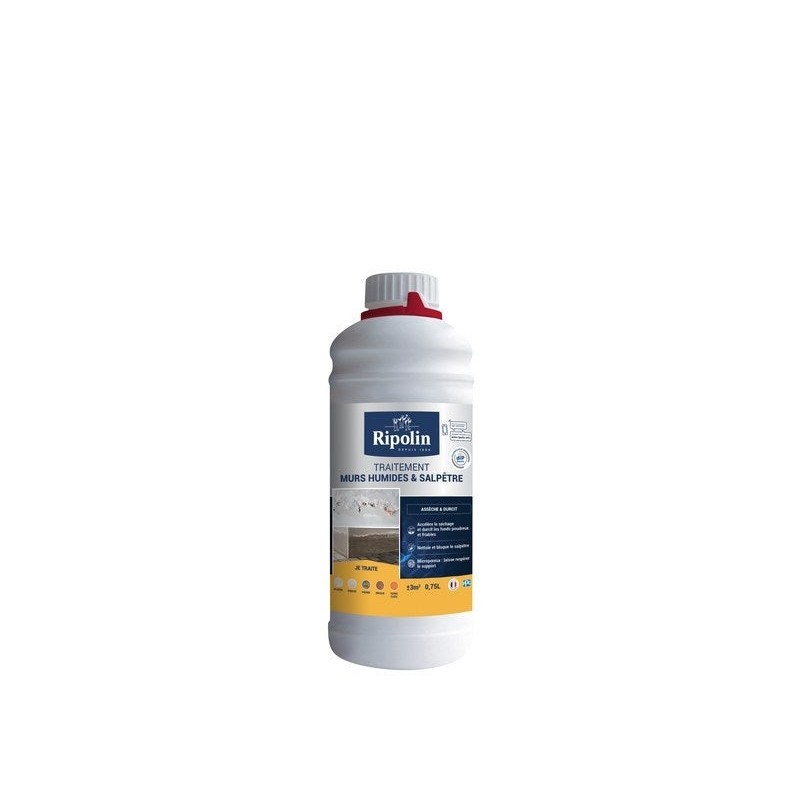 Traitement Antisalpêtre Et Murs Humides Rip Etanch, Ripolin Incolore 0.75 L