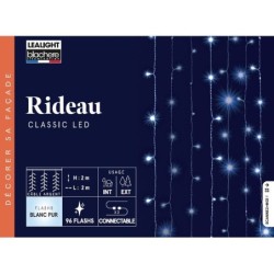 Rideau intérieur extérieur 2x2m, led blanc froid BLACHERE