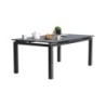 Table en aluminium Miami gris anthracite 180/240X100