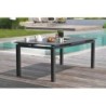 Table en aluminium Miami gris anthracite 180/240X100