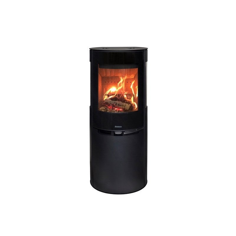 Poêle à bûche 9.5 lux, ADURO, 6 kw noir