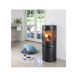 Poêle à bûche 9.5, ADURO, 6 kw noir