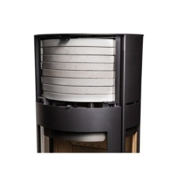 Poêle à bûche 9.7, ADURO, 6 kw noir