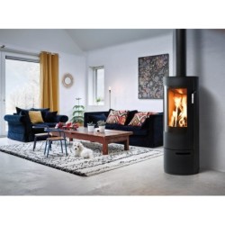 Poêle à bûche Chloé, SUPRA, 6 kw noir