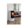 Poêle à bûche 17 Lux, ADURO, 6.5 kw blanc