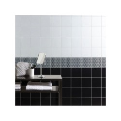 Carrelage Mur Forte Noir-Noir N°0 Mat L.20 X L.20 Cm, Astuce