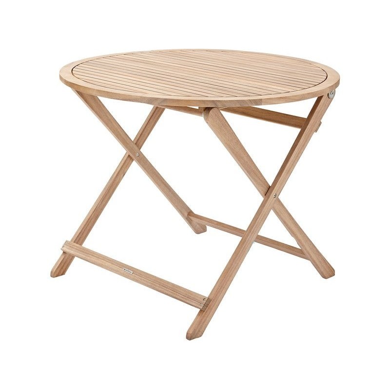 Table de jardin NATERIAL Solis rond acacia, 4 personnes