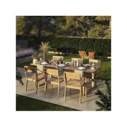 Table de jardin NATERIAL Solaris rectangulaire, 8 personnes