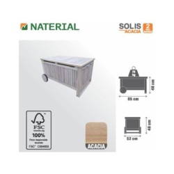 Coffre de jardin Solis NATERIAL marron, 118 litres