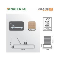 Bain de soleil en bois NATERIAL Solaris