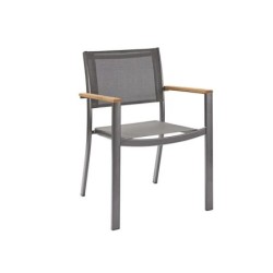 Fauteuil de jardin NATERIAL Oris en aluminium gris