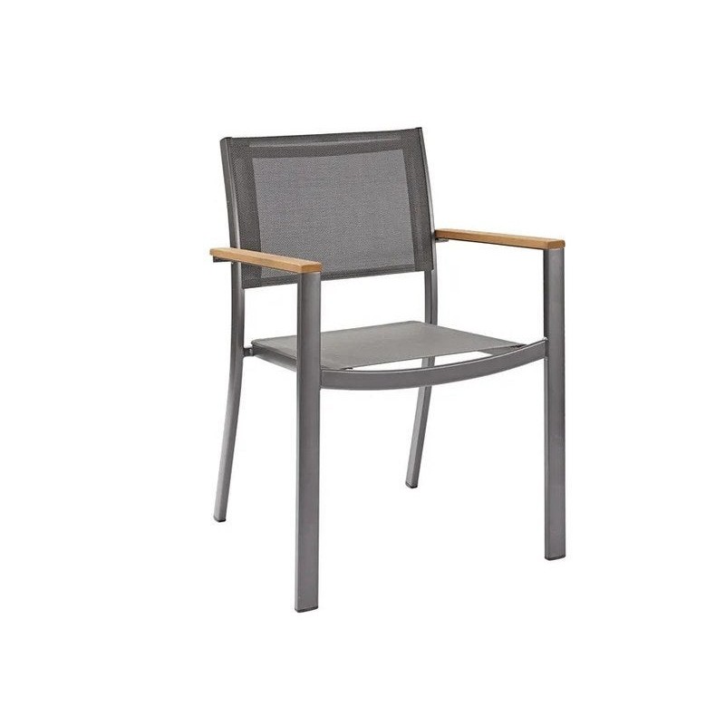 Fauteuil de jardin NATERIAL Oris en aluminium gris