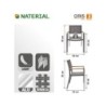 Fauteuil de jardin NATERIAL Oris en aluminium gris