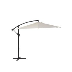 Parasol déporté Polar hexa taupe hexagonal, L.290 x l.290 cm